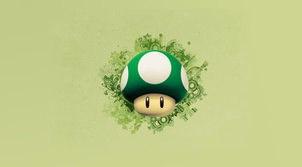 mario, mushroom, graphics Wallpaper 2560x1024 Resolution