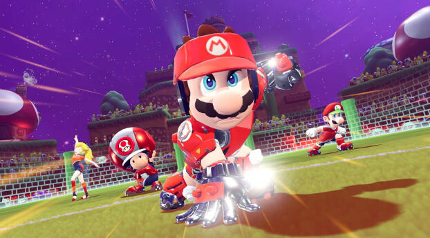 Mario Strikers Battle League 2022 Wallpaper 1080x2316 Resolution
