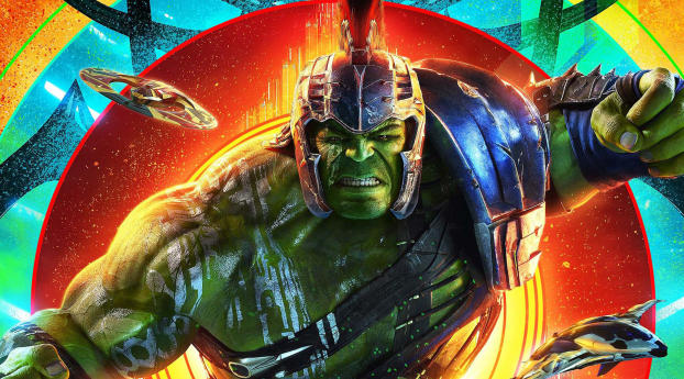 Mark Ruffalo As Hulk In  Thor Ragnarok Wallpaper
