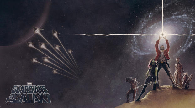 Marvel Guardians Of The Galaxy Artwork Wallpaper 720x1520 Resolution