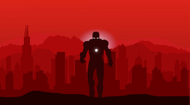 Marvel Iron Man Minimalist Wallpaper 1024x576 Resolution