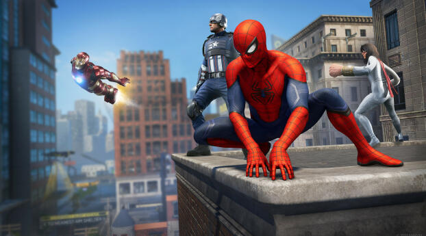 Marvel's Avengers 4k Spiderman Ironman Wallpaper