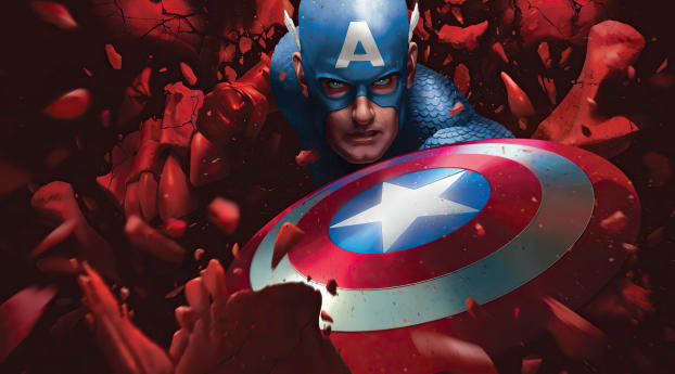 Marvel's Captain America 4K Art Wallpaper 1080x2048 Resolution