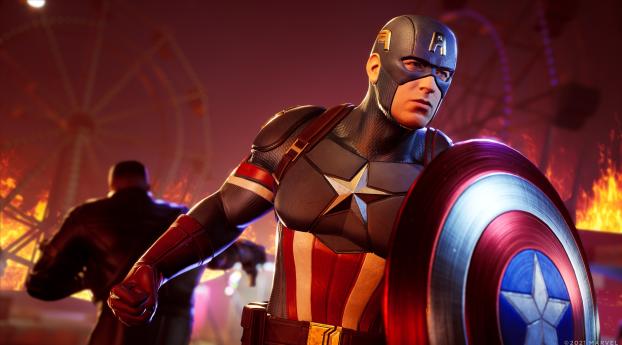 Marvel's Midnight Suns Captain America Wallpaper 1080x2244 Resolution
