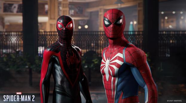 Marvel's Spider Man 2 Game 2023 Wallpaper 1080x2040 Resolution