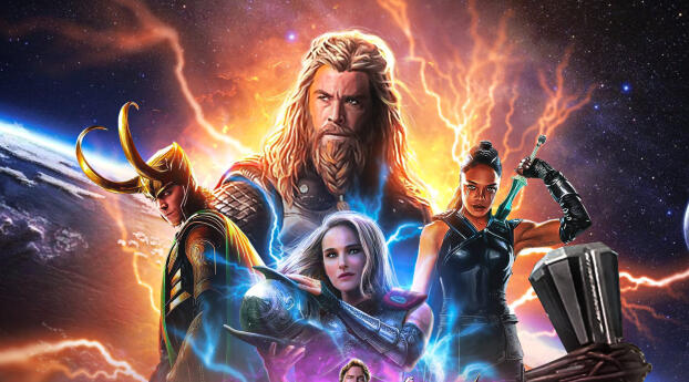 Marvel Thor Love and Thunder Movie 2022 Wallpaper
