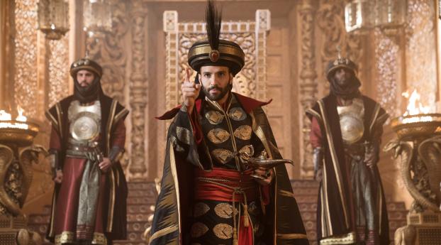 Marwan Kenzari as Jafar in Aladdin Movie Wallpaper 2560x1024 Resolution