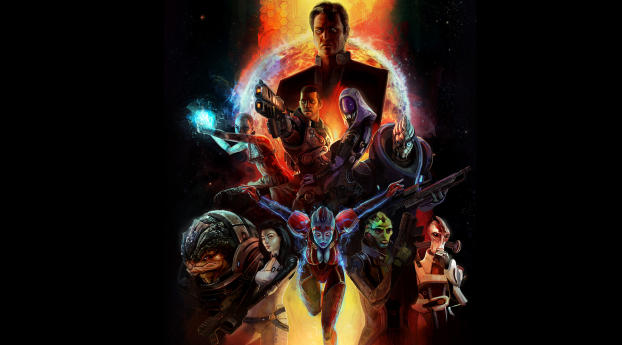 Mass Effect Poster Wallpaper 1024x768 Resolution
