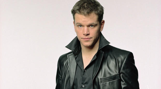 Matt Damon In Black Jacket  Wallpaper 5120x2880 Resolution