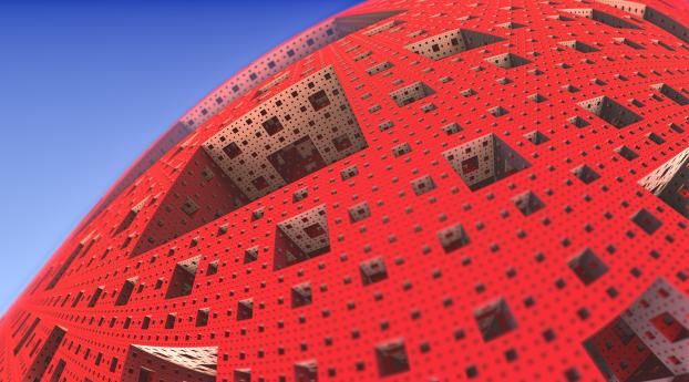 Menger Sponge 3D Abstract Fractal Wallpaper 360x640 Resolution