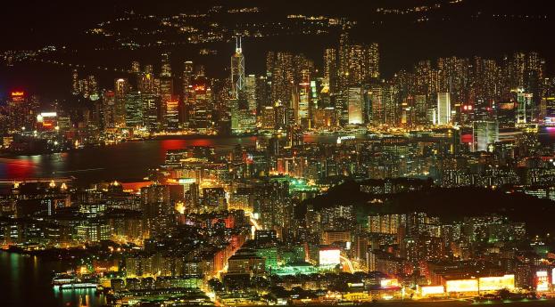 metropolis, city, night Wallpaper 1280x800 Resolution