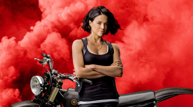 Michelle Rodriguez Fast And Furious 9 Wallpaper 720x1544 Resolution