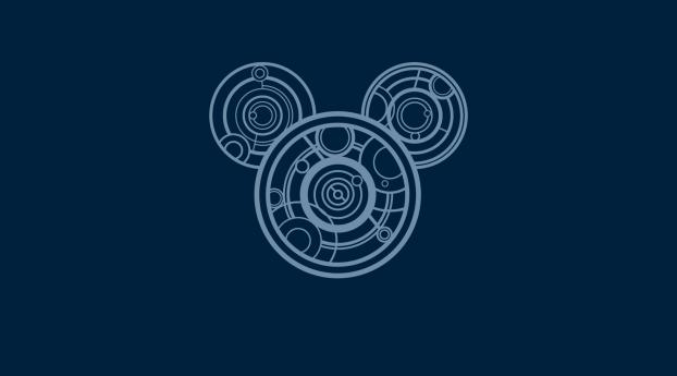 Mickey Mouse Minimal Logo Art Wallpaper 1360x768 Resolution