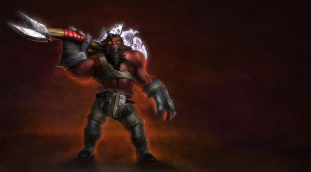 might of the red fury, dota 2, art Wallpaper 480x854 Resolution