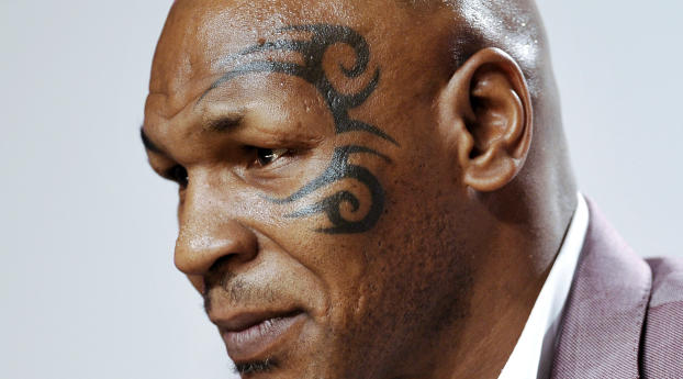 mike tyson, boxer, face Wallpaper 1600x900 Resolution