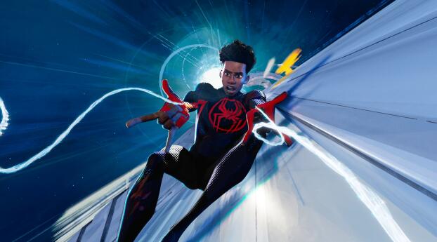 Miles Morales Across The Spider-Verse Wallpaper 1920x1080 Resolution