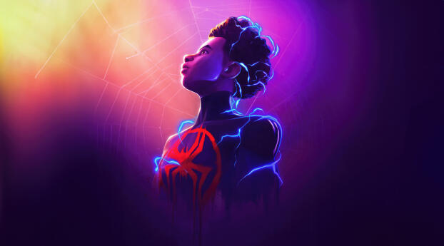 Miles Morales Spiderman Across The Spider Verse Wallpaper 1176x2400 Resolution