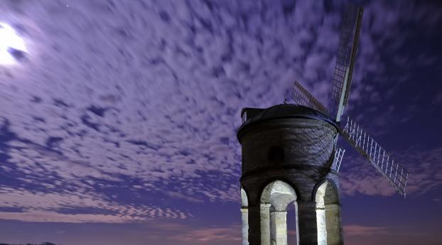 mill, sky, clouds Wallpaper 720x1500 Resolution