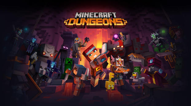 Minecraft Dungeons Poster Wallpaper 454x454 Resolution