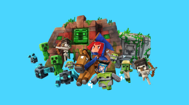 Minecraft Legends The Heroes Wallpaper 1280x800 Resolution