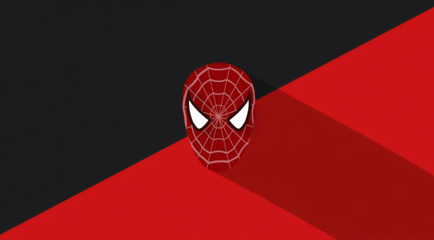 Minimal Spiderman Mask Wallpaper 7680x1440 Resolution