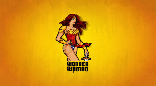 Minimal Wonder Woman Artwork Wallpaper 1080x2160 Resolution