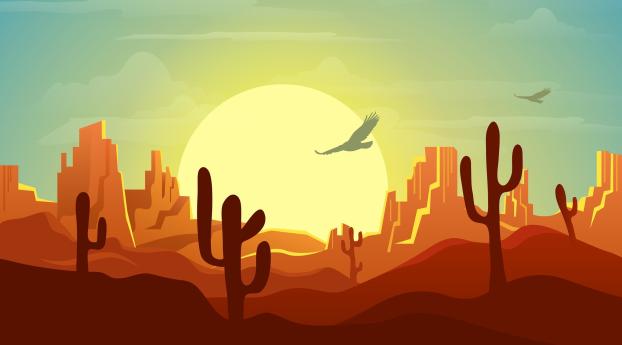 Minimalist Desert at Sunset Wallpaper 768x1024 Resolution