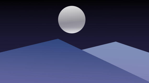 Minimalist Desert Blue Night Wallpaper 2880x1800 Resolution