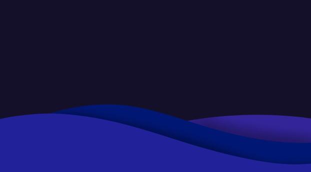 Minimalistic Dark Hills Blue Wallpaper 2560x1024 Resolution