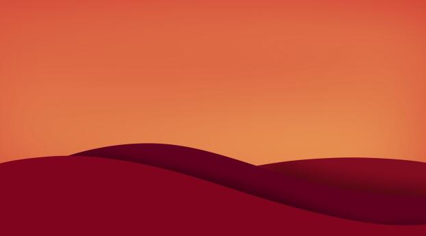 Minimalistic Sunset Hills Wallpaper 1080x2244 Resolution