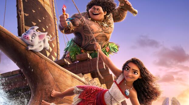 Moana 2 Movie Poster Wallpaper 768x1336 Resolution