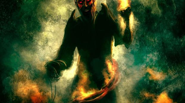monster, fire, devil Wallpaper 720x1280 Resolution