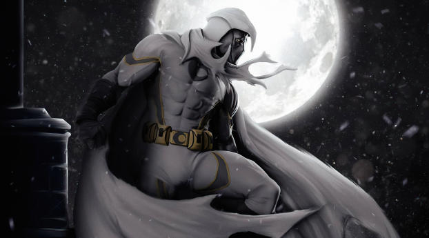 Moon Knight Superhero Digital Art Wallpaper 1920x400 Resolution