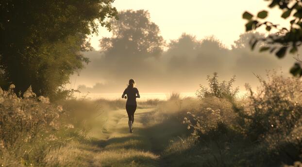 Morning Jogging Wallpaper 1440x2560 Resolution