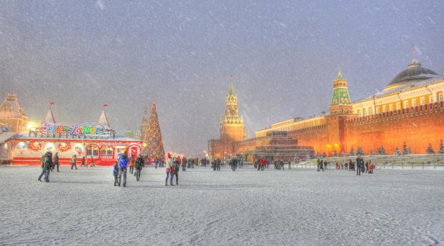 moscow, ice skating, snow Wallpaper 3840x2160 Resolution