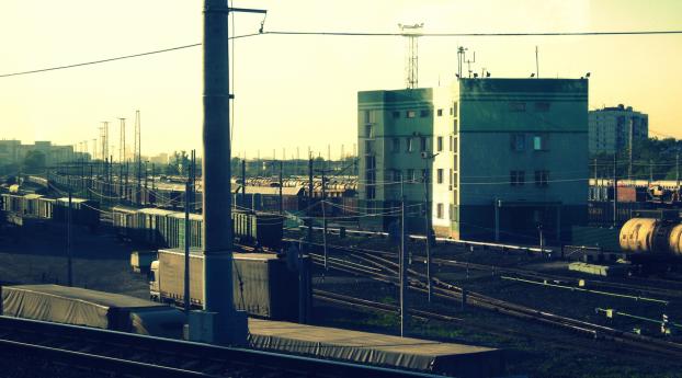 moscow, railroad, factories Wallpaper