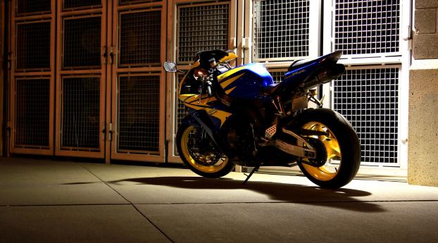 motorcycle, backyard, night Wallpaper 1080x2280 Resolution
