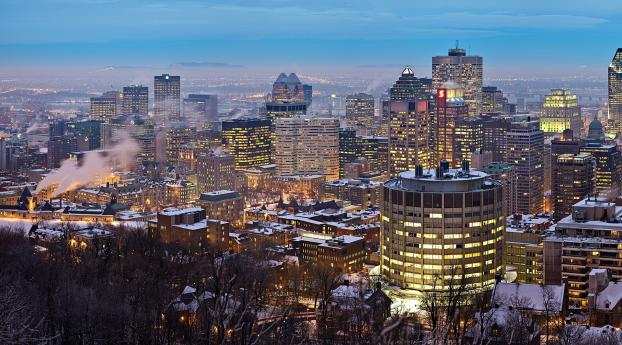 mount royal, montreal, skyscrapers Wallpaper 1600x900 Resolution