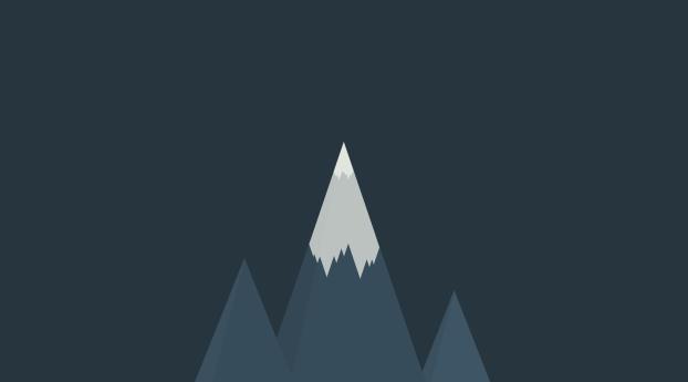 Mountain Peaks Minimal Wallpaper 1440x2960 Resolution