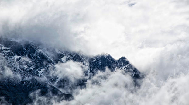 mountains, clouds, fog Wallpaper 5120x2880 Resolution
