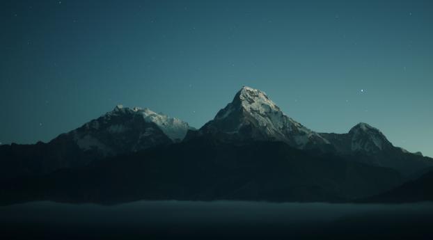 Mountains in Dark Night Wallpaper 2560x1600 Resolution