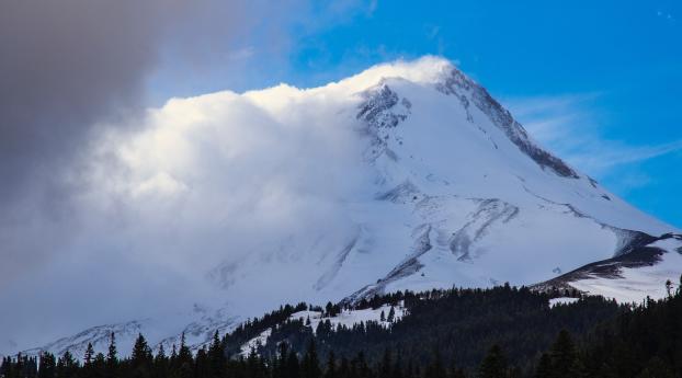 mountains, snow, peak Wallpaper