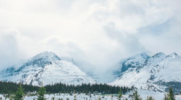 mountains, snow, peaks Wallpaper