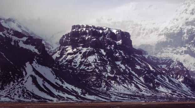 mountains, snow, sky Wallpaper 1080x2244 Resolution