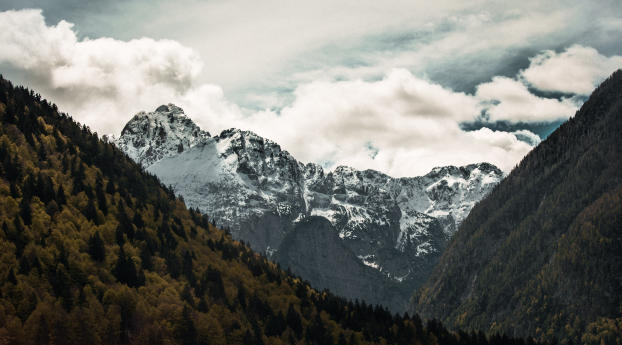 mountains, top, sky Wallpaper 1080x2280 Resolution