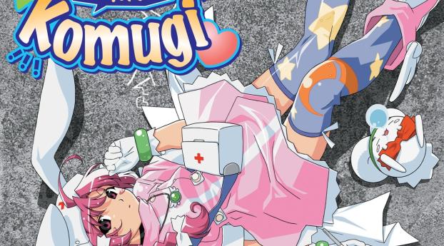 mugi-maru nakahara komugi nurse, girl,  thermometer Wallpaper 1280x2120 Resolution