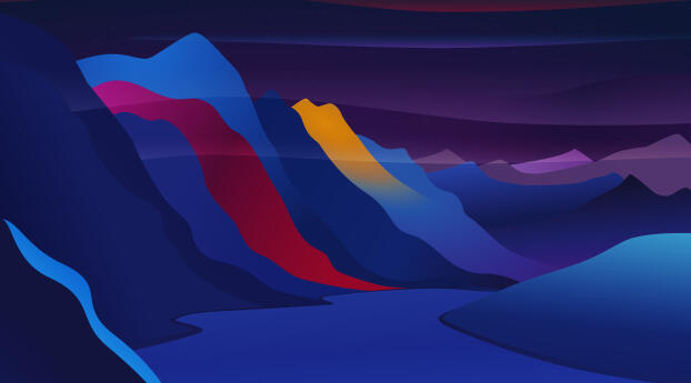 Multi Color Artistic Mountain 4k Wallpaper