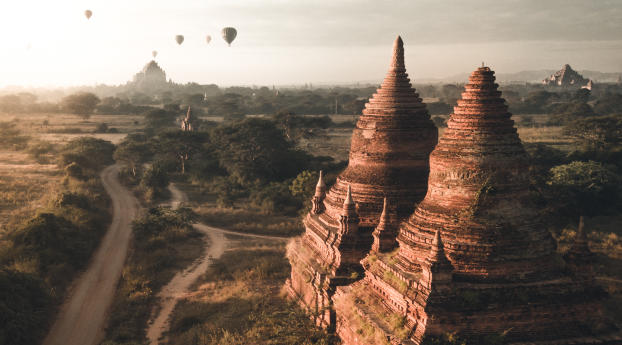Myanmar Burma Temple Wallpaper 1080x2160 Resolution