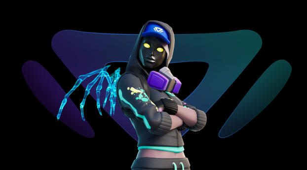 Mystify Fortnite Outfit Wallpaper 1440x1440 Resolution