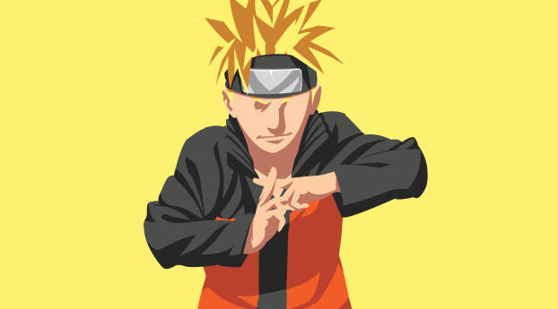 Naruto Uzumaki Minimal Art Wallpaper 1080x1920 Resolution